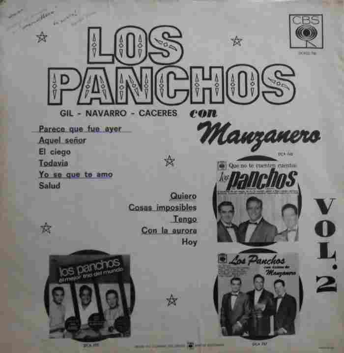 Los Panchos Y Armando Manzanero Vol. II - Imagen 2